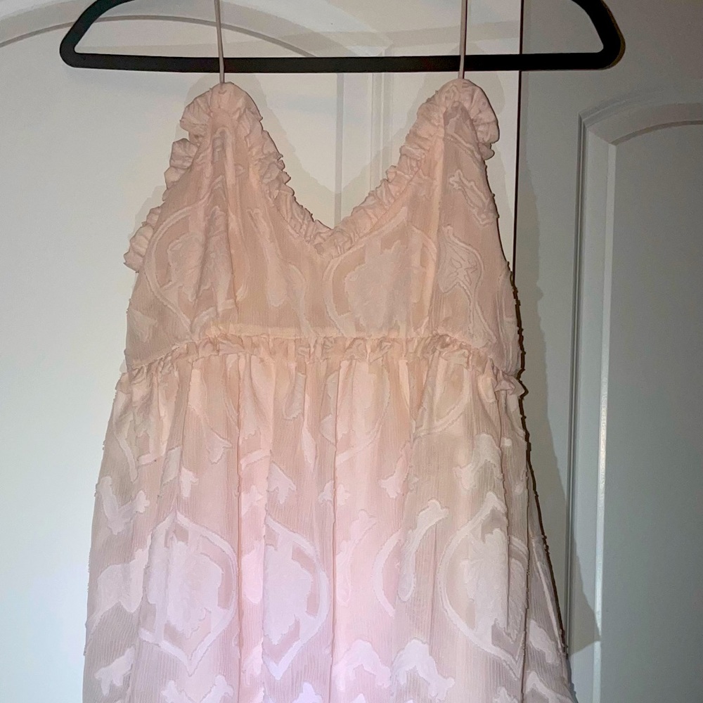 Light Pink Flowy Spaghetti Strap Top